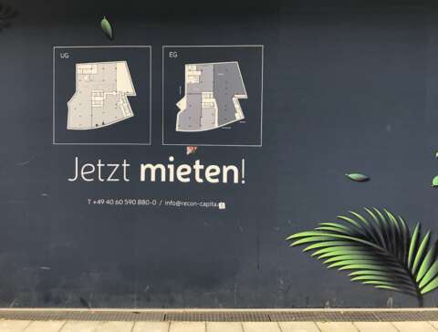 Schaufenster mit Anmietungsvorschlägen